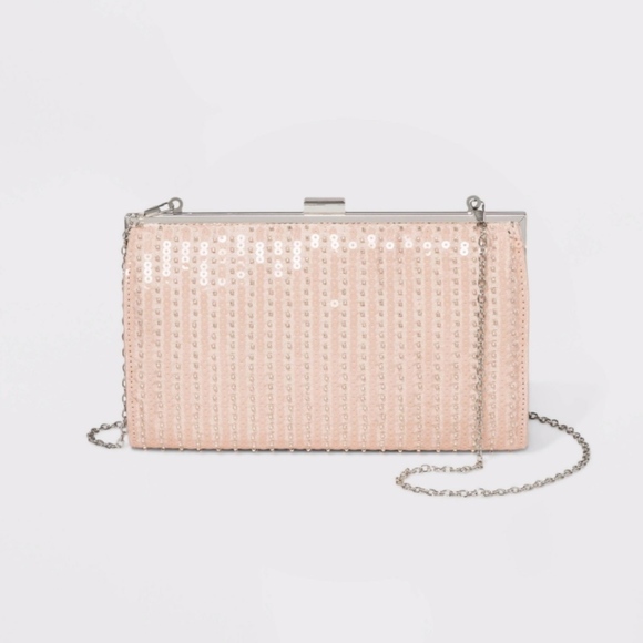 Estee & Lilly Striped Bead Minaudière Clutch - Picture 1 of 3
